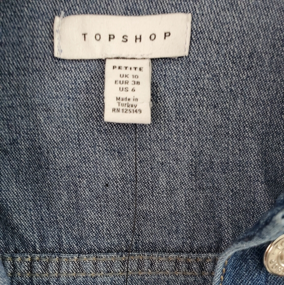 Topshop Utility Denim Jumpsuit, NWT - Picture 4 of 8